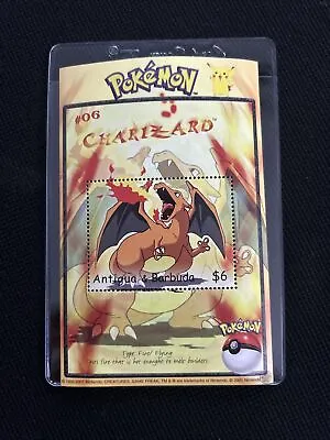 Pokemon Charizard￼ #06 1995 -2001 Official Vintage Stamp￼! Mint Condition. • $12.99