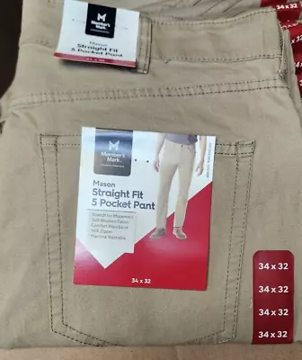 Straight Fit Mason 5 Pocket Pant Different Sizes/Beige Color • $14.99