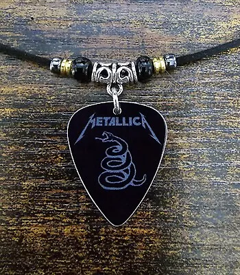 Metallica Black Album Aluminum Guitar Pick Necklace • $15