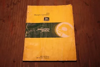 John Deere 450 Manure Spreader Operator's Manual OM-W21426 • $5