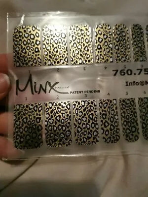 Gold Cheetah MINX PROFESSIONAL NAIL WRAPS NEW SALON QUALITY  • £15