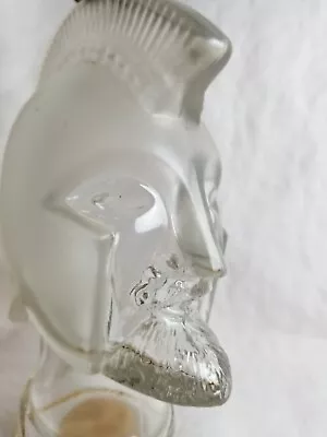 Avon Glass Trojan Helmet Spartan Warrior Head Tribute Cologne Bottle Empty Vtg • $9.99