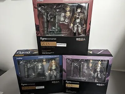 Attack On Titan Figma Figure Lot Of 3 Erin Levi Mikasa • $250