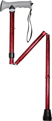 DRIVE DEVILBISS HEALTHCARE Medical Walking Stick With Gel Grip - RED Crackle • £15.99