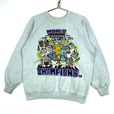 Vintage Minnesota Twins World Champions Full Team Sweatshirt Crewneck Large Mlb • $42.49