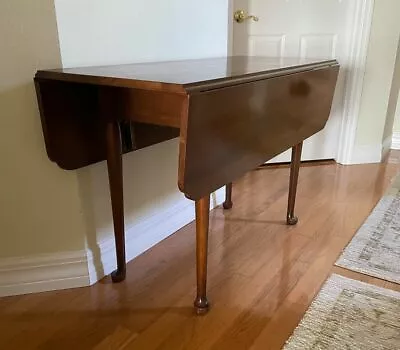 Beautiful Vintage HARDEN Solid Cherry Drop-Leaf Harvest Table • $199