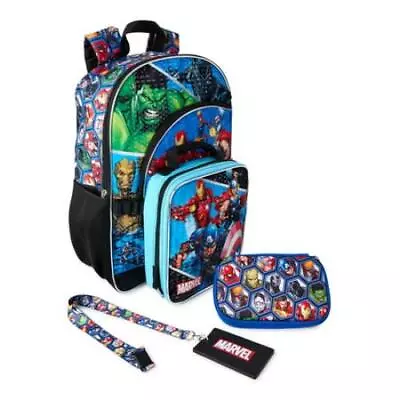 Marvel Avengers Universe Kids 17 Inch Backpack Bookbag 4PC Set School Travel NEW • $23.99