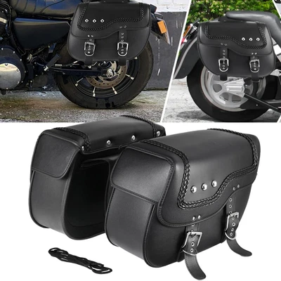 $129.99 • Buy Luggage Side Saddlebags Tool Bag For Yamaha V Star XVS 650 950 1100 1300 Custom