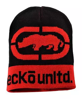 Ecko Unltd Beanie Knit Hat With Rhino Front Logo Black • $19.99