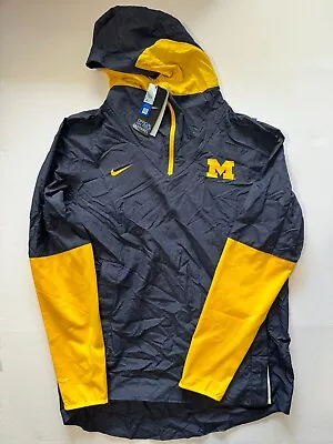 Nike Michigan Wolverines Pullover 1/4 Zip Jacket CQ5220 Medium • $39.95