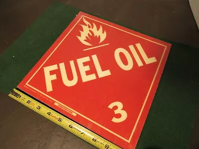 Vintage Safety Sign Fuel Oil 3 Brady Signmark 63424 • $4