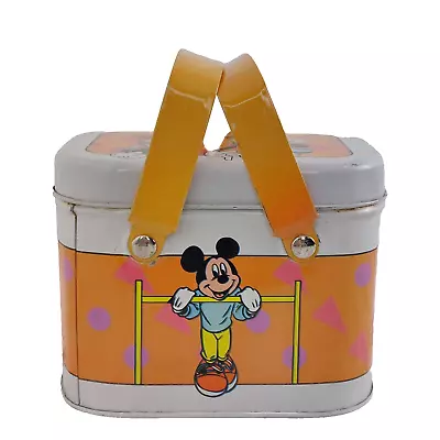 VTG Disney Handled Tin Box Mickey And Minnie Exercise • $3.99