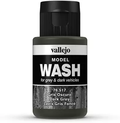 Vallejo Model Color 35 Ml Wash Paints - Dark Grey • £7.54