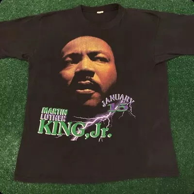 Vintage 90s MLK Martin Luther King JR VTG Rap Tee Shirt Mens Size XL Lightning • $429.99