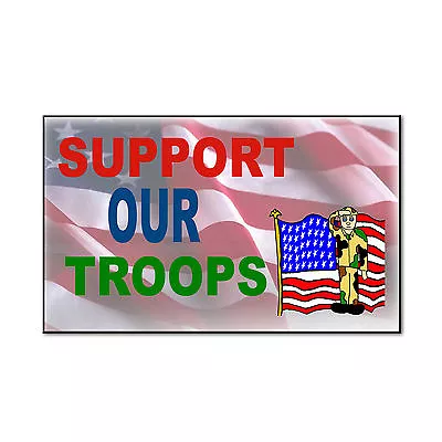 Support Our Troops Patriotic American Corrugated Car Door Magnet Sign-QTY 2 • $31.99