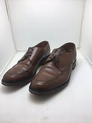 Vintage Slatters Mens Brown Dress Shoes 70's Lace Up Retro Heel Size AU 10 • $19.99
