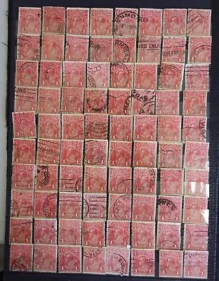 Australian Stamps KGV 1d Red Single Watermark - 80 Seconds #1 • $4.80