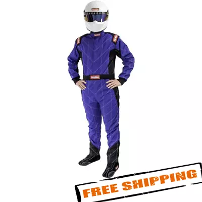 RaceQuip 130927 Chevron-1 Series Blue 2XL Single Layer Racing Driver Fire Suit • $191.53