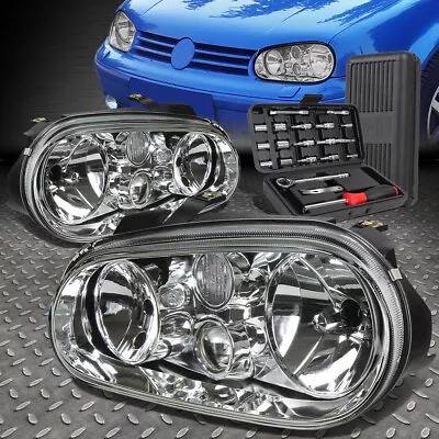 For 99-06 Vlokswagen Golf Cabrio Projector Headlight Head Lamps+tool Set Chrome • $102.88