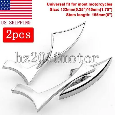 Chrome Rearview Mirrors For Suzuki Boulevard C50 C90 C109R M50 M90 M109R S40 S50 • $30.39