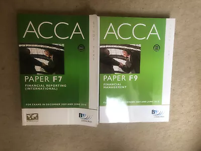 Acca F 7 &F9 Text Books. BPP • £5