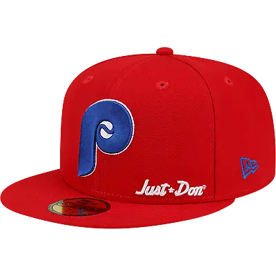 $28.88 • Buy New Era Philadelphia Phillies 59Fifty X Just DON Side Patch Fit Red All Sizes
