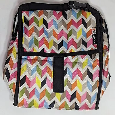 Pack It Freezable Lunch Bag W Zipper Closure W Chevron Design • $6.50