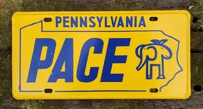 Vintage License Plate Booster Vanity Pennsylvania PACE Political Election PA Car • $34.95