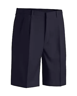 Edwards Men's Style 2434 NAVY MICROFIBER PLEATED FRONT SHORT Size: 34 • $12