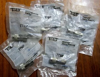 Thomas And Betts TT59P TNC Shield-Kon Coaxial Cable Connector Lot Of 5 RG59/62 • $20