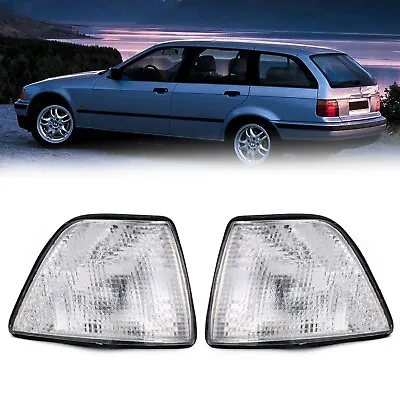 Pair Corner Light Covers Lamp For 1992-1998 BMW E36 3-Series 4DR Sedan&Hatchback • $28.78