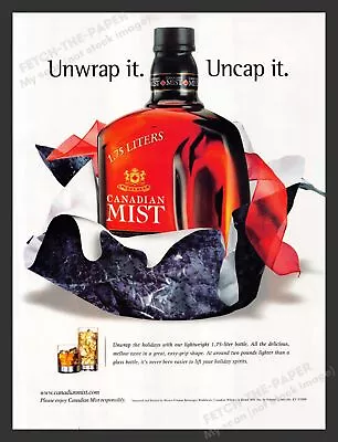 Canadian Mist  Unwrap It Uncap It  Alcohol 2000 Print Advertisement Ad • $18.67
