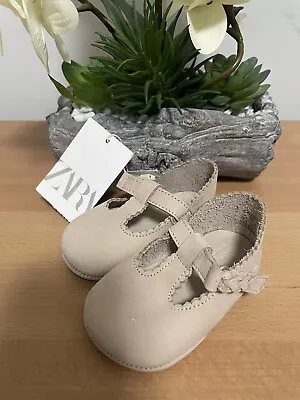 Zara Baby Girls Size 3 Beige Color. Suede. Mary Jane Shoes. Brand New. • $39.95