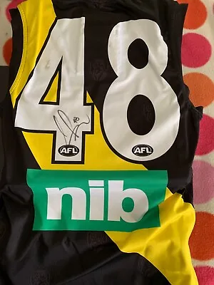 $9500 • Buy Richmond Tigers Authentic 2019 GF Match Worn Signed Liam Baker Guernsey COA