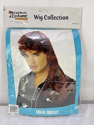 Men's Brown Wave Mullet Wig 80s Halloween Costume LONG “mega” NIP New • $25.99