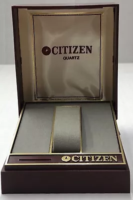 CITIZEN Original Burgundy Watch Box Storage Case RARE VINTAGE • $19.88