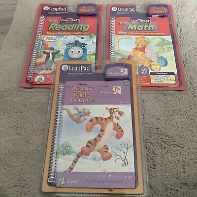 3x Leap Pad Leap Frog Interactive Book & Cartridge Game - Thomas Tigger Pooh • £5.99