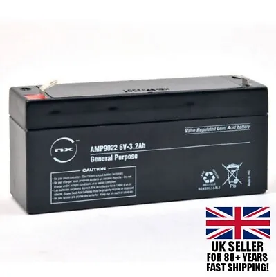 Enix Np3.2-6 6v 3.2ah Lead-acid Battery Same As Yuasa Np2.8-6 6v 2.8ah • £13.99