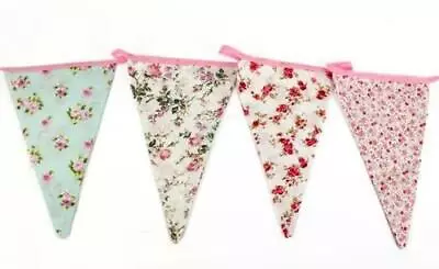 Vintage Rose Floral Bunting - Perfect For Nurseries & Garden Parties 3 Metres • £6.60