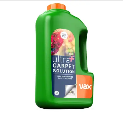 Carpet Cleaner Vax Ultra Plus Solution Shampoo Fluid Remove Stains Rose 1.5L UK • £14.45