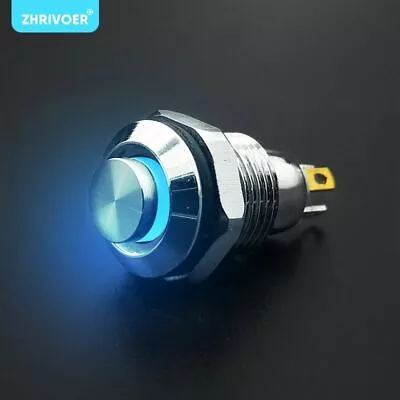 10MM Metal Push Button Switch LED Waterproof Momentary Latching Self-Reset 4Pins • $8.99