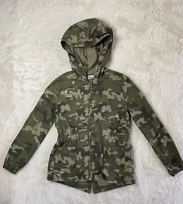 $17.99 • Buy EPIC THREADS Girls Jacket Hooded Camo Butterfly Embroidered Full Zip Peplum S