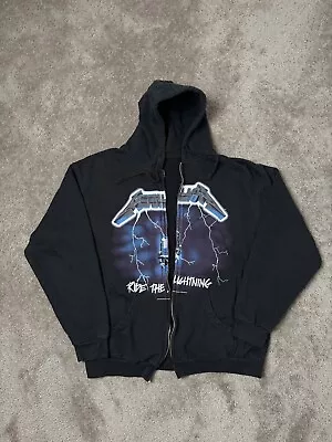 Vintage Mens Black Hoodie TULTEX METALLICA 2007 Metallica “Ride The Lightning” L • $49.99