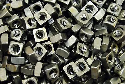 (100) Unplated 1/2-13 Square Nuts - Coarse Thread - Plain Steel • $32.99