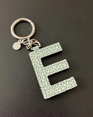 Michael Kors Keychain Purse Backpack Charm Pebble Leather Mint Green Letter “E” • $19