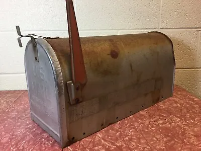 Vintage Large Rustic Farm Rural Mailbox Galvanized Steel 21” X  11” X 8” • $149