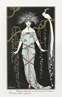 12171.Decoration POSTER.Room Interior Wall Art Nouveau.Deco Fashion Peacock • $29