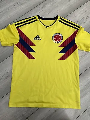 2018 Colombia Home Football Shirt Adidas National Team Child Kids 13-14 Year Kit • £14.99