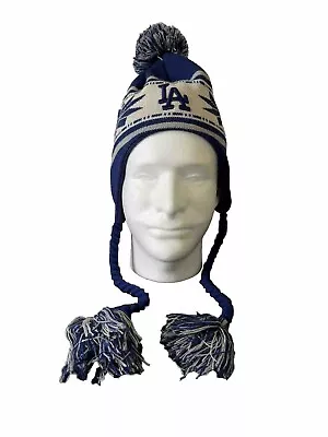 Los Angeles Dodgers MLB Knit Cap Beanie With Pom Gray Blue • $15