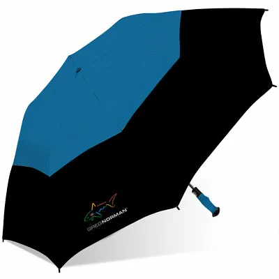 Greg Norman  Shark 56  Double Canopy Folding 2-Person Umbrella WC • $23.99